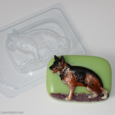 Овчарка, форма для мыла пластиковая Овчарка, форма для мыла пластиковая