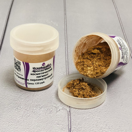 Искрящаяся бронза Мика косметический пигмент перламутровый Искрящаяся бронза Мика косметический пигмент перламутровый