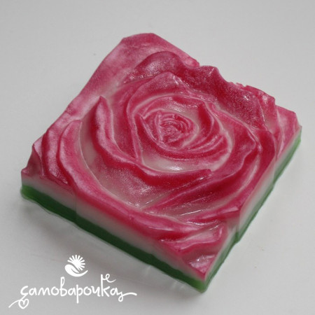 Роза квадратная форма для мыла пластиковая
