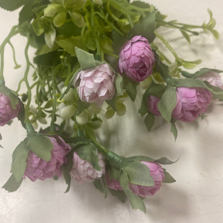 Розы букетные искусственные, цвет сиреневый Розы букетные искусственные, цвет сиреневый