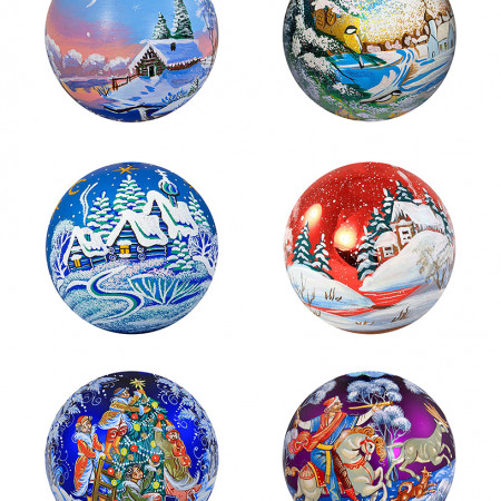 Водорастворимая бумага с картинкой Ёлочные шары подборка №169