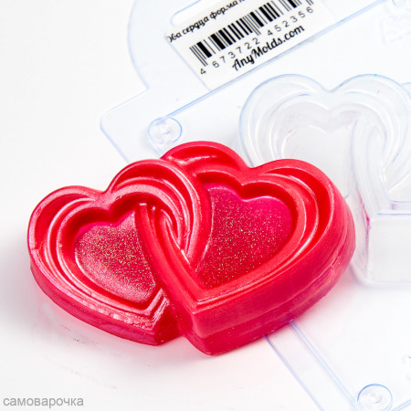 Два сердца форма пластиковая