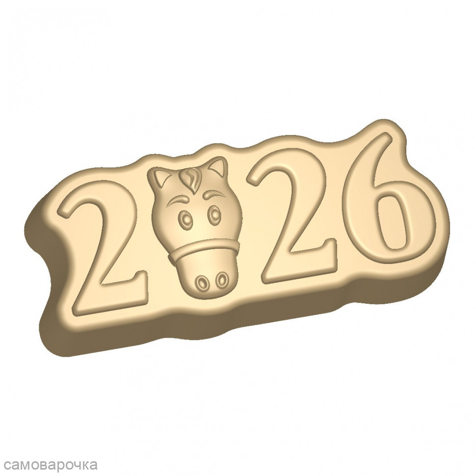 2026 с Лошадкой форма пластиковая для мыла - 