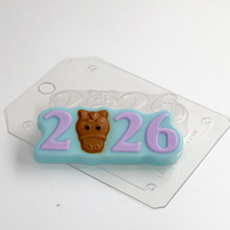 2026 с Лошадкой форма пластиковая для мыла