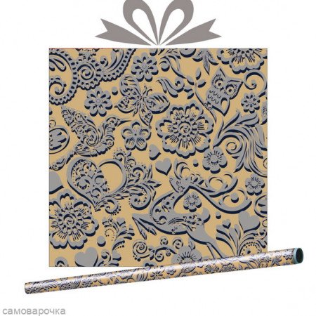 Крафт бумага Сказочный лес 70 см намотка-10 м