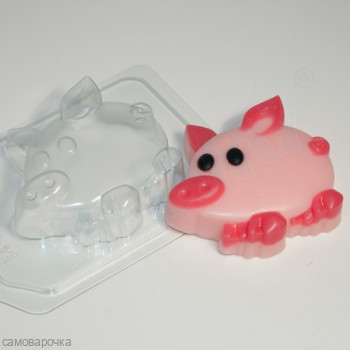 Хрюшка, форма для мыла пластиковая