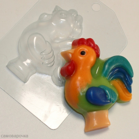 Петушок мульт, форма для мыла пластиковая Петушок мульт, форма для мыла пластиковая
