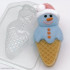 Мороженное Снеговик  форма для мыла пластиковая - Для мыла и шоколада