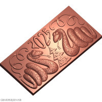 Змейки 2025 шоколад к Новому году форма пластиковая