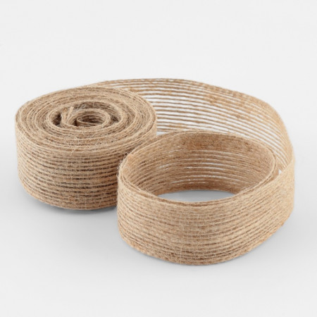 Лента текстильная, 25 мм, 4,5 ± 0,5 м, цвет бежевый