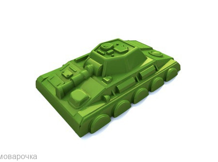 Танк 2, форма для мыла пластиковая Танк 2, форма для мыла пластиковая