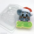 Мышь в новогодней шапке Пластиковая форма для мыла - Для мыла и шоколада