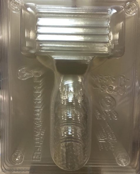 Бритва, форма для мыла пластиковая - Для мыла и шоколада