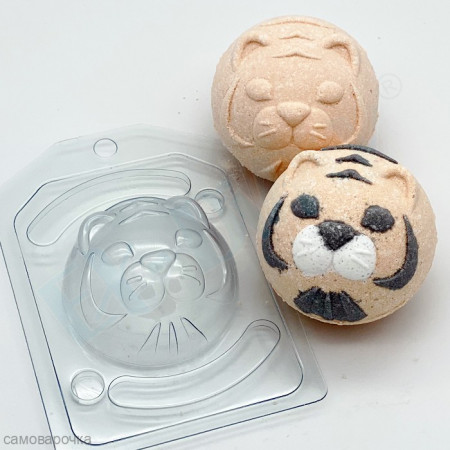 Полусфера D=70 Тигр с позиционированием форма пластиковая Полусфера D=70 Тигр с позиционированием форма пластиковая