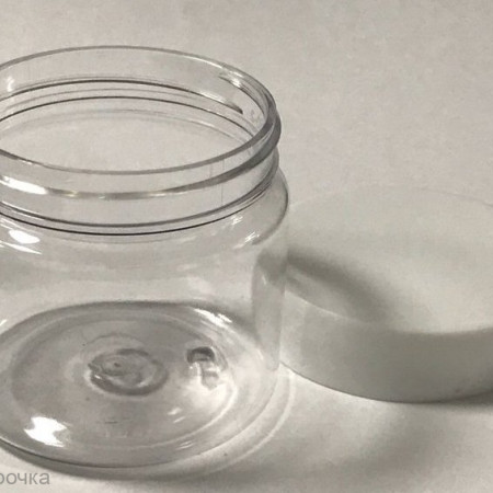 Баночка ПЭТ 60 мл прозрачная с белой крышкой Баночка ПЭТ 60 мл прозрачная с белой крышкой