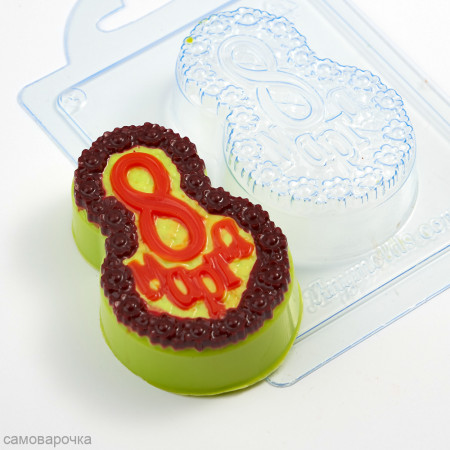 8 марта в ромашках форма пластиковая