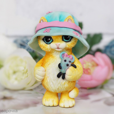 Котик с мышкой форма силиконовая 3D Котик с мышкой форма силиконовая 3D