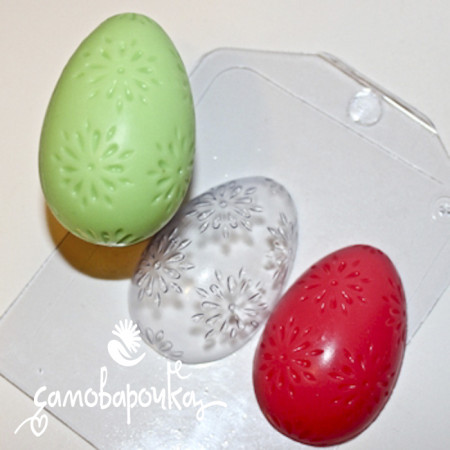 Яйцо цветочный орнамент форма для мыла пластиковая