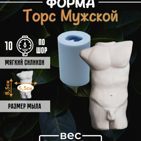 Торс Мужской форма силиконовая 3D Торс Мужской форма силиконовая 3D