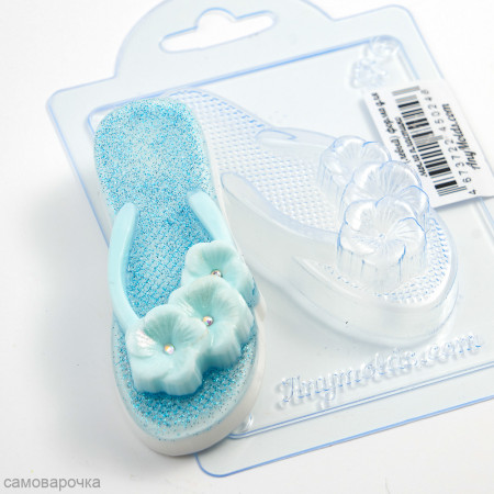 Шлепанцы (левый) форма для мыла пластиковая