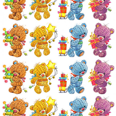 Вязаные мишки водорастворимая бумага с картинкой подборка №53