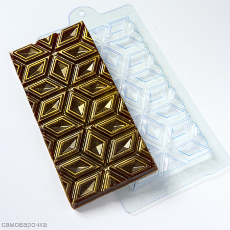 Шоколад Ромбики форма пластиковая Шоколад Ромбики форма пластиковая
