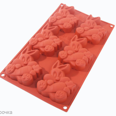 Зайчики Силиконовая форма Зайчики Силиконовая форма