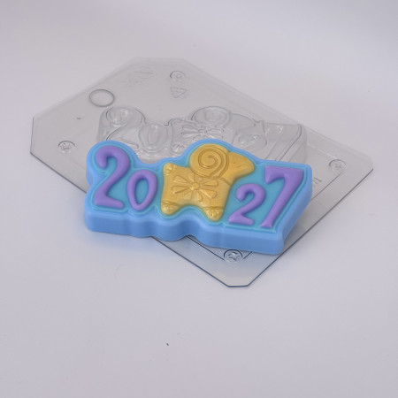 2027 год с барашком форма пластиковая для мыла и шоколада
