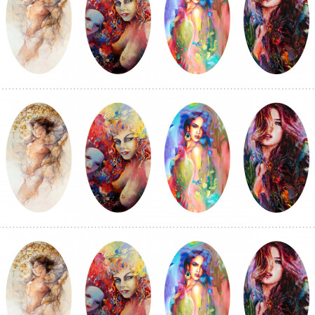 Портреты овальные водорастворимая бумага с картинкой подборка №128