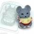 Мышь с полукруглым сыром пластиковая форма для мыла - Для мыла и шоколада