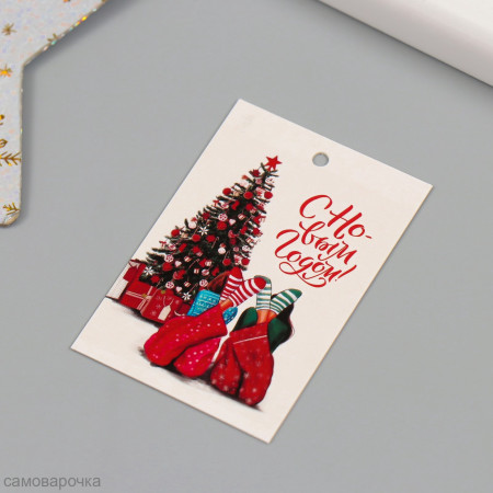 Бирка картон Новогодние подружки 4*6 см (10 штук) Бирка картон Новогодние подружки 4*6 см (10 штук)