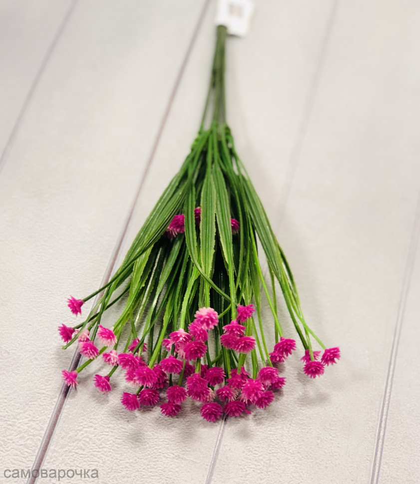 Осока цветущая розовая зелень искусственная - Осока цветущая розовая зелень искусственная -