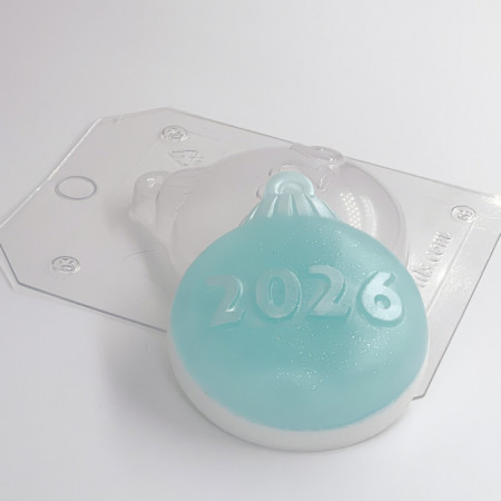 Новогодний шар 2026 форма пластиковая для мыла и шоколада