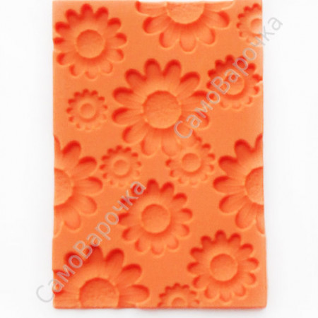 Ромашки штамп для формы Прямоугольники, 77х52 мм