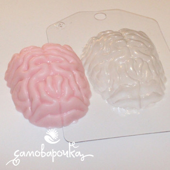 Мозг, форма для мыла пластиковая