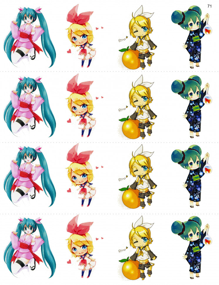 Аниме водорастворимая бумага с картинкой подборка №71 - 