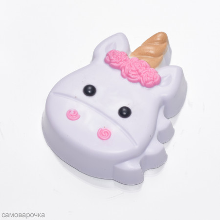 Единорог мультяшный анфас пластиковая форма для мыла Единорог мультяшный анфас пластиковая форма для мыла