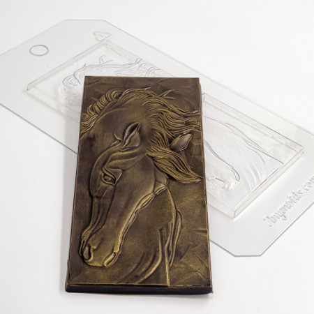 Лошадь плитка шоколада форма пластиковая