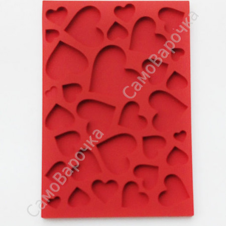 Сердце штамп для формы Прямоугольники, 77х52 мм