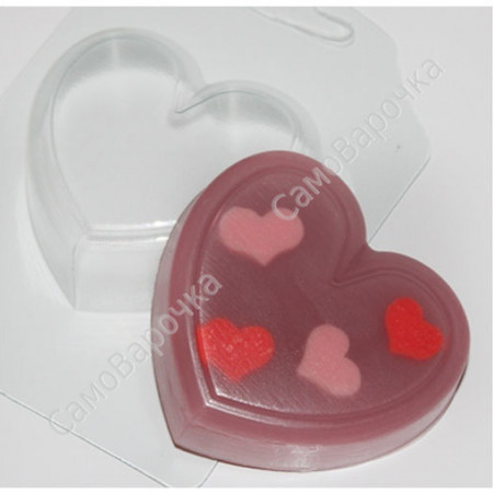 Сердце, форма для мыла пластиковая Сердце, форма для мыла пластиковая