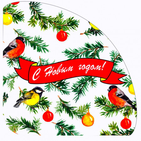 Новогодний с красной лентой № 4 уголок