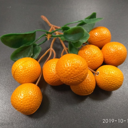Веточка мандарина большая искусственая Веточка мандарина большая искусственая
