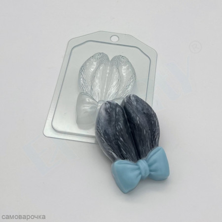 Уши зайца с бантом форма пластиковая Уши зайца с бантом форма пластиковая