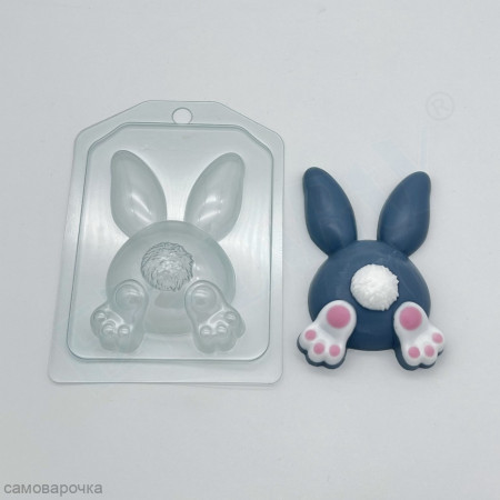 Заяц попой кверху форма пластиковая Заяц попой кверху форма пластиковая