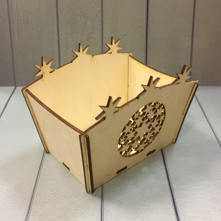 Звездочка деревянное кашпо