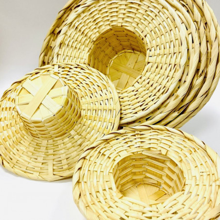 Набор кашпо Шляпа бамбук (7 штук) Набор кашпо Шляпа бамбук (7 штук)