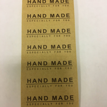 Наклейка hand made 15Х45 мм 10 шт на листе Наклейка hand made 15Х45 мм 10 шт на листе