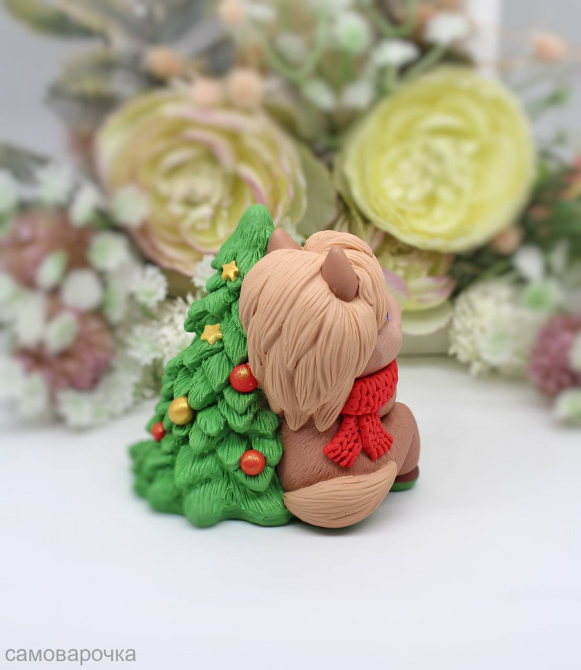 Лошадка с елочкой Силиконовая форма 3D - 