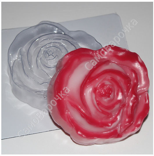 Роза, форма для мыла пластиковая - Для мыла и шоколада Роза, форма для мыла пластиковая - Для мыла и шоколада