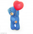 Медвежонок стоит с шариком сердечком (2 половинки), форма 3D для мыла пластиковая - Для мыла и шоколада